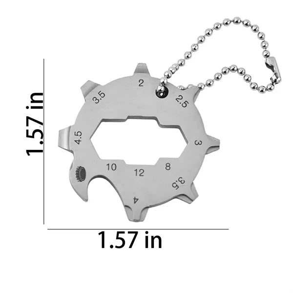11-in-1 Stainless Steel Multi-Tool Keychain