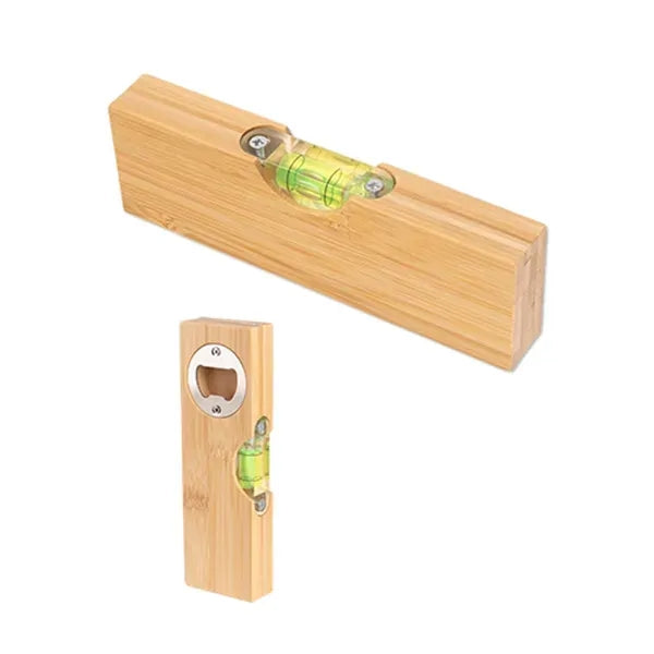 6" Bamboo Level With Bottle Opener