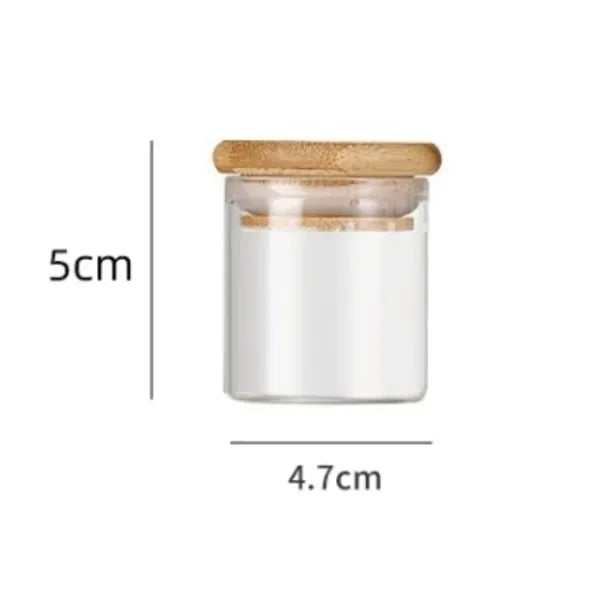 Glass Jar with Bamboo Lid