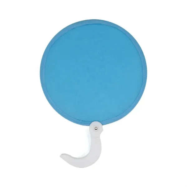 Round Folding Fan With Handle
