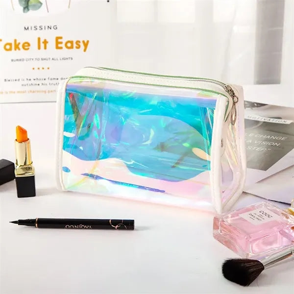 Holographic Cosmetic Bags Clear Makeup Puoch