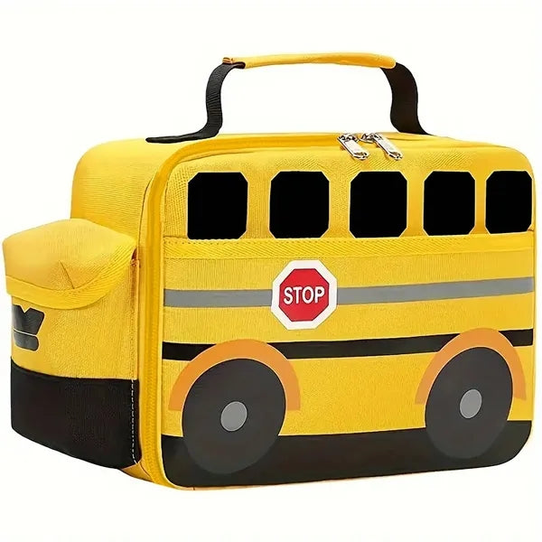 Bus Shaped Insulated School Lunch Tote Box