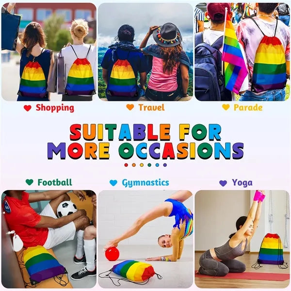 Polyester Rainbow Accessories for Pride Month Gifts Six-Colo