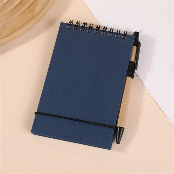 Portable Mini Spiral Notebook with Pen
