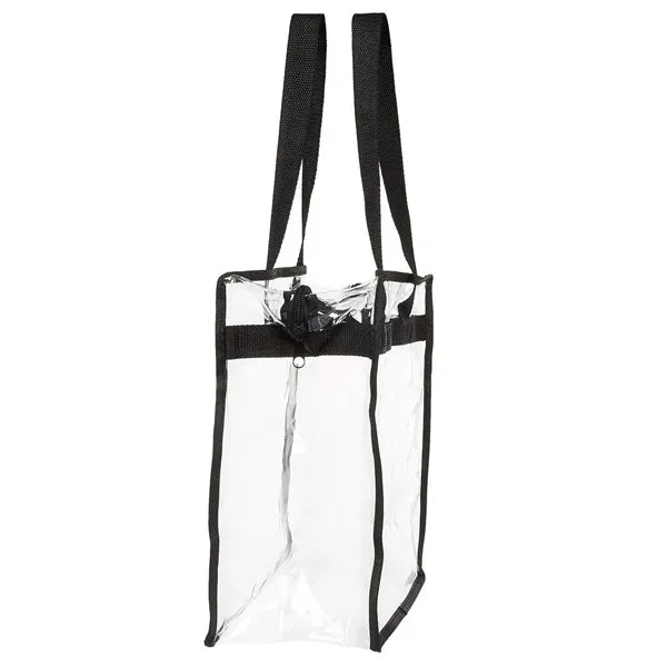 11.8" x 11.8" x 5.9"Stadium Approved Clear Zipper Tote Bag