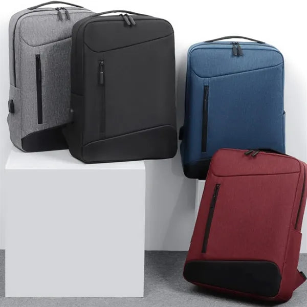 15L Leisure Business USB Charging Port Computer Bag Backpack