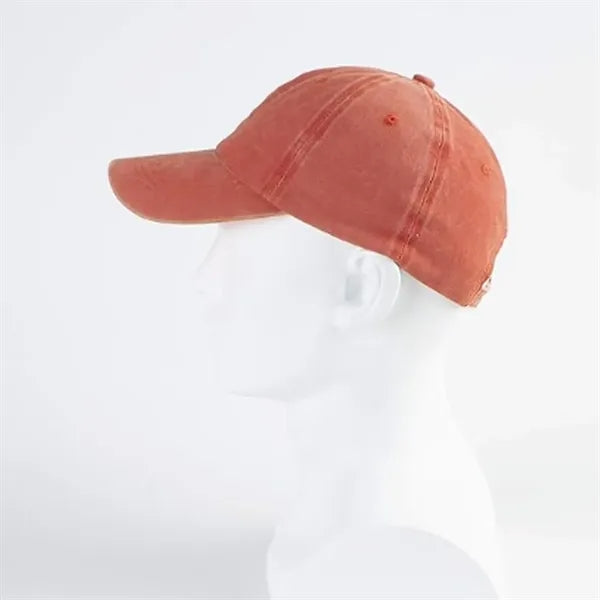 Washed Cotton Baseball Cap with Adjustable Strap