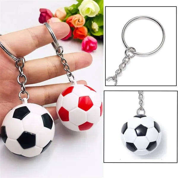 Mini Plastic Soccer Ball Keychain Football Keyring Accessory