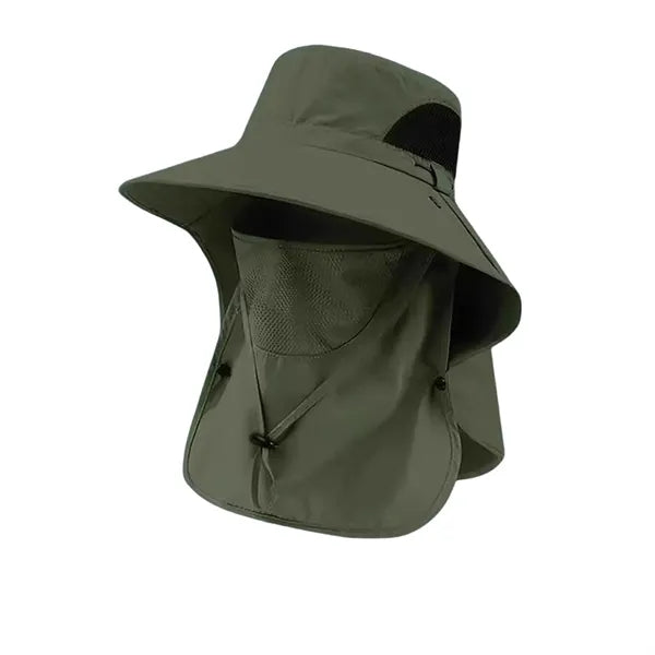 UV Protection Visor Fishing Hats with Neck Flap