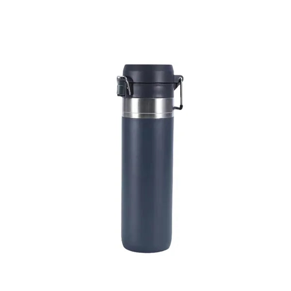 Oz Stainless Steel Water Bottle w/Push-Button Lid
