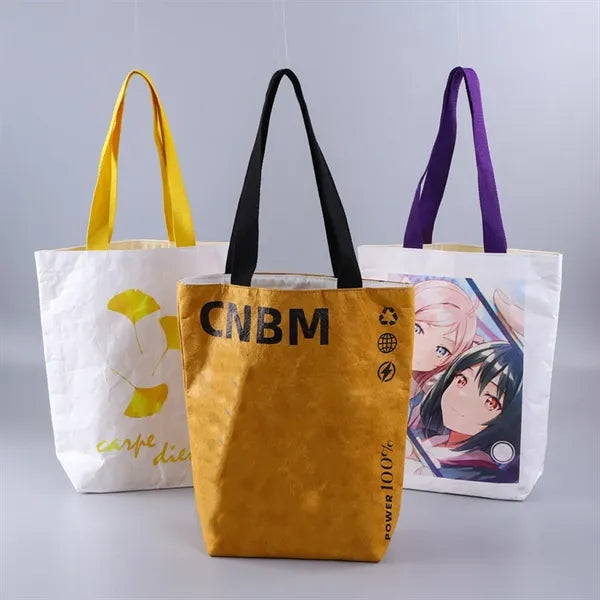 Washable Tyvek Tote Bag Eco-Friendly Kraft Paper Sh
