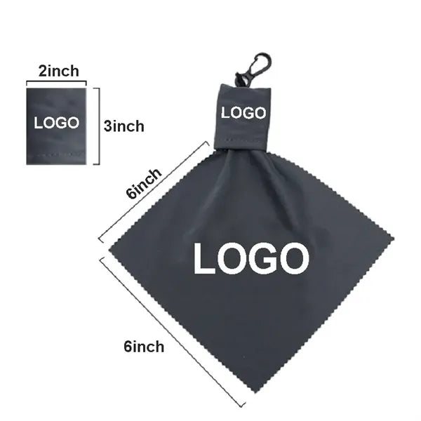 Microfiber Eyeglass Cleaning Cloth Keychain with Pouch