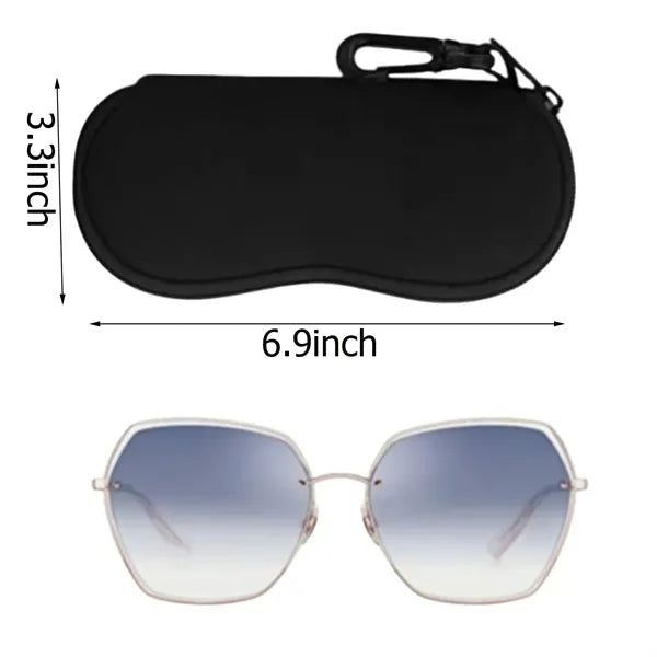 Waterproof Zippered Glasses Case with Soft Lining