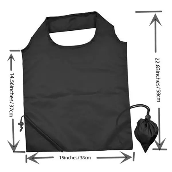 190T Polyester Fabric Triangle Drawstring Folding Tote Bag
