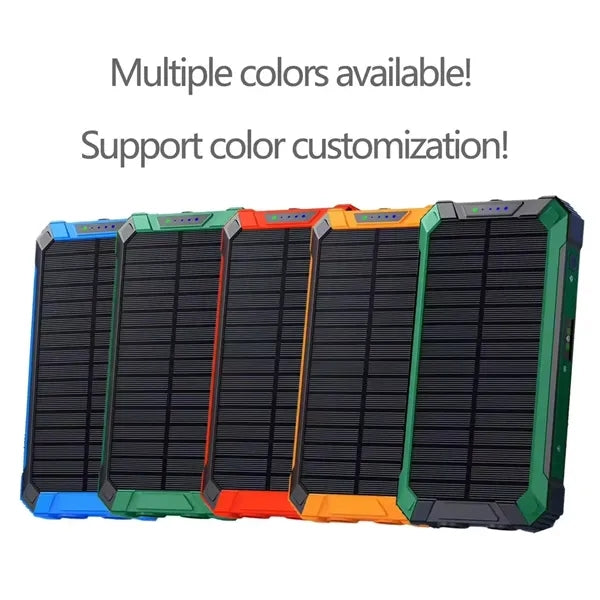 10000mAh Solar Power Bank with Flashlight