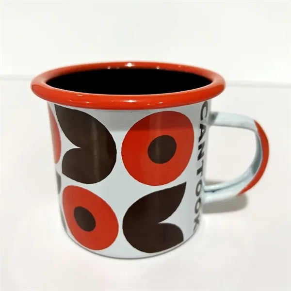 12oz Durable Enamel Coffee Mug Outdoor Camping Drinking Cup