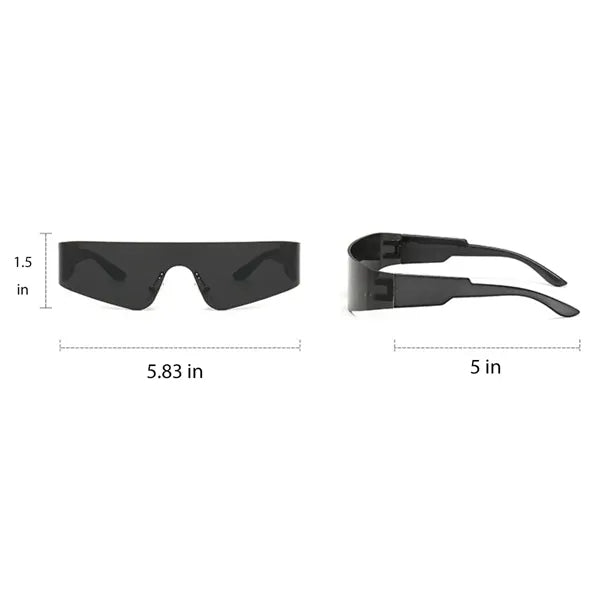 Y2K Cyberpunk Rimless Rave Party Glasses