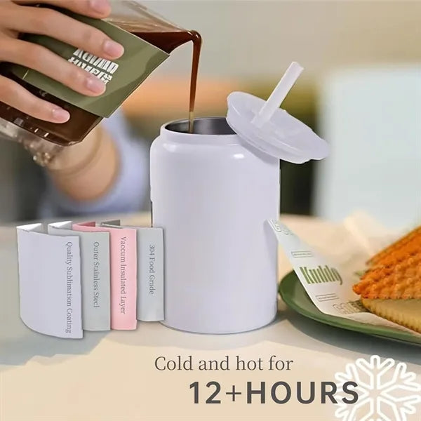 16 Oz Insulated Tumbler With Lid And Straw