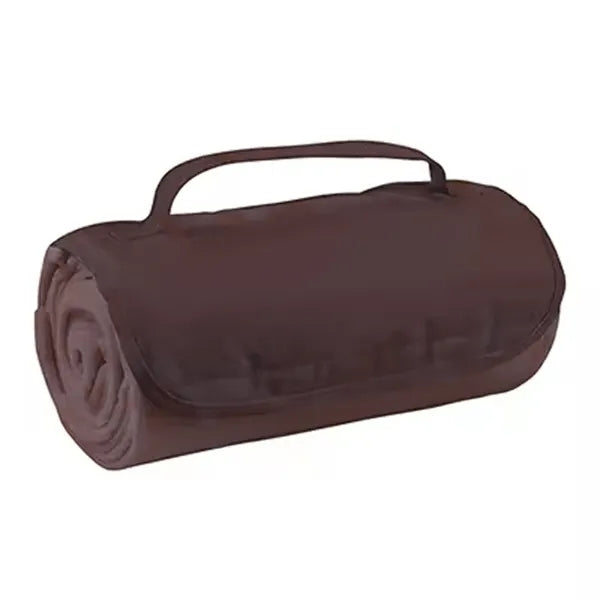Fleece Roll-Up Blanket With Pocket Flap