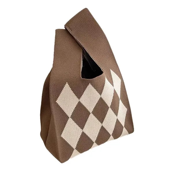 Jacquard Knit Tote Bag