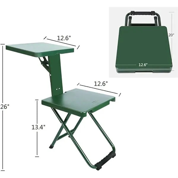 3-in-1 15 Tilt Heavy-Duty Folding Stool Chair Table Set