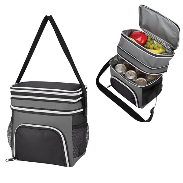 Expandable Double Deck Insulated Water Rresistant Lunch Bag
