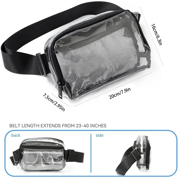 PVC Transparent Fanny Pack With Adjustable Strap