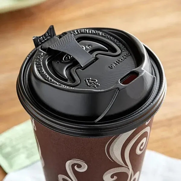 12 Oz. - 20 Oz. Insulated Paper Cup Lid, Black