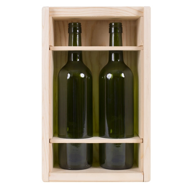 2-Bottle Wood Wine Box
