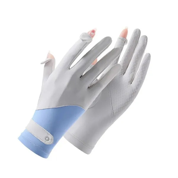 Touchscreen Full Finger Ice silk Gloves
