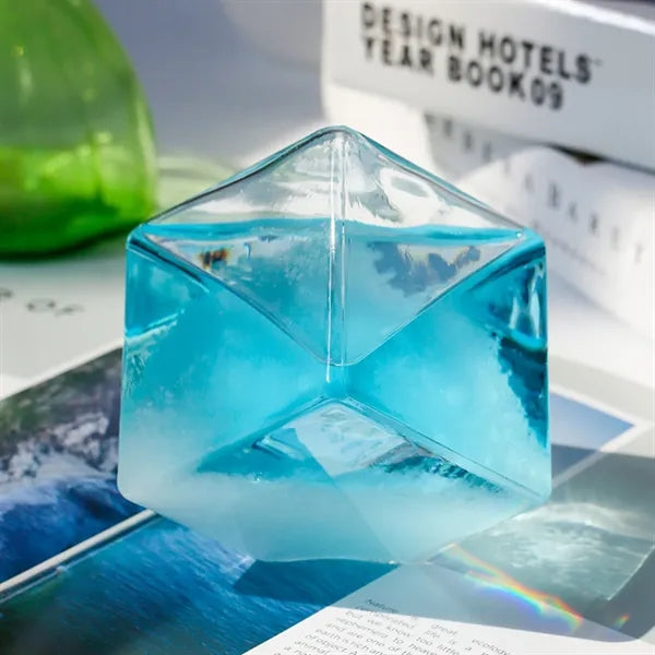 Crystal Weather Glass With Wood Base Free Shipping
