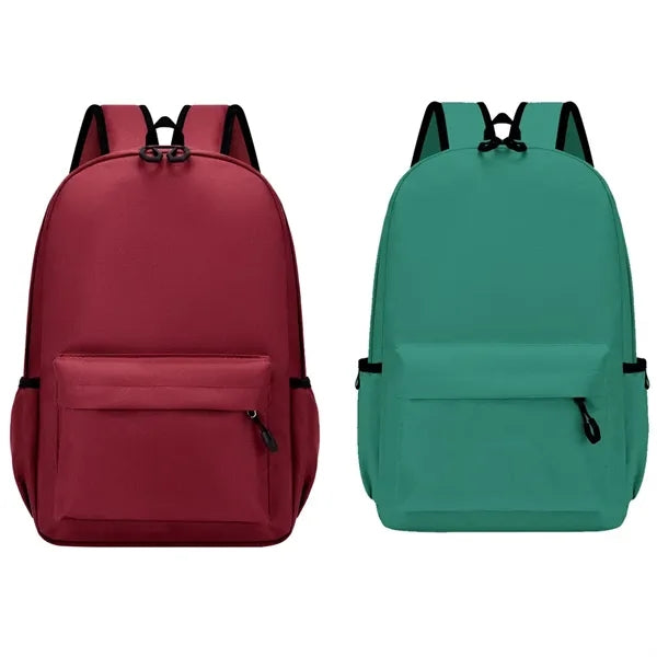 Oxford cloth Unisex School Backpack With 3 Packets
