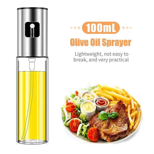 2-in-1 100ml Glass Oil Sprayer And Dispenser Spray Bottle