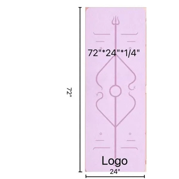 TPE Yoga Mat Non Slip with Alignment Lines
