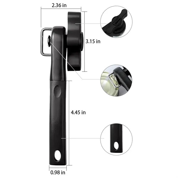 Manual Safety Multifunctional Can Opener Stainless Steel