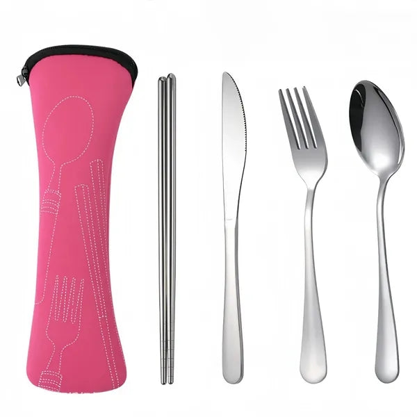 Outdoor Portable Stainless Steel Cutlery Set