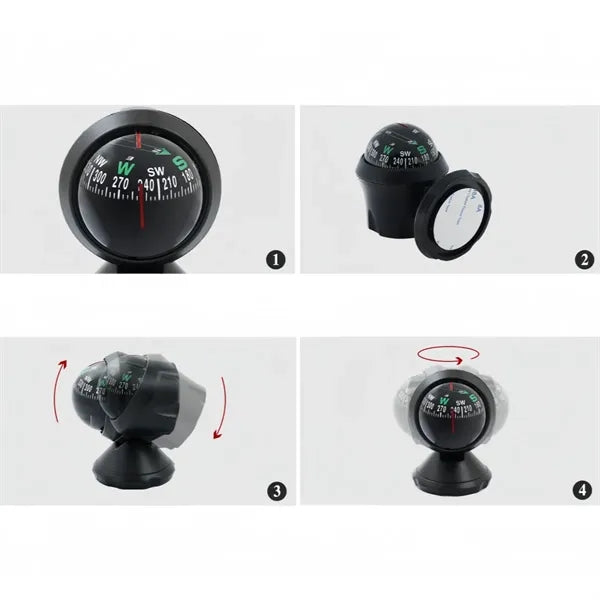 Car-mounted compass ball