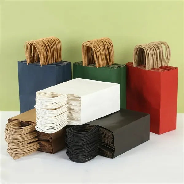 Kraft Paper Gift Bags For Business Shopping Storage
