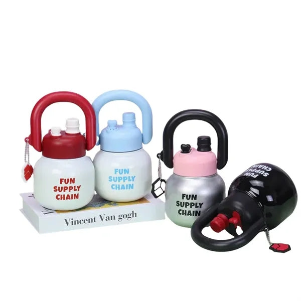 27 oz 316 SS Dual-Drink Insulated Kettle with Straw & Handle