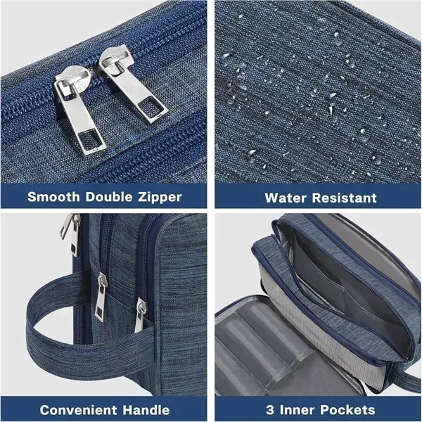 Travel Toiletry Bag Dopp Kit Layered Organizer W/ Handle