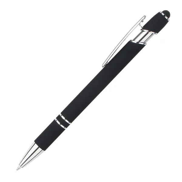 Metal Retractable Ballpoint Pen with Stylus tip