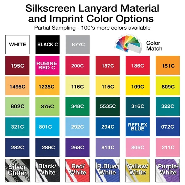 1" 2Tone Custom Silkscreen Lanyard with Breakaway