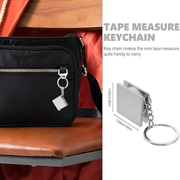 1M/3ft Mini Steel Tape Measure Keychain