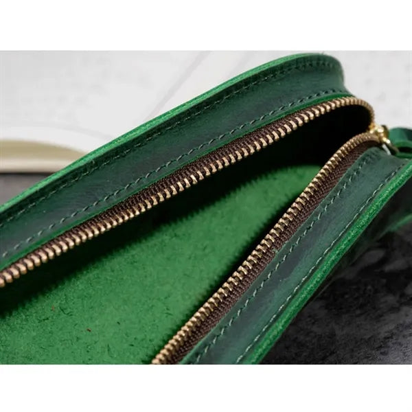 Vintage Leather Stationery Pencil Case Coin Storage Pouch