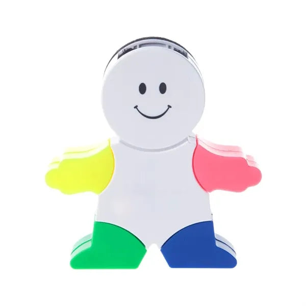 5 in 1 Man Shaped Highlighter Pen with Cleaning Brush