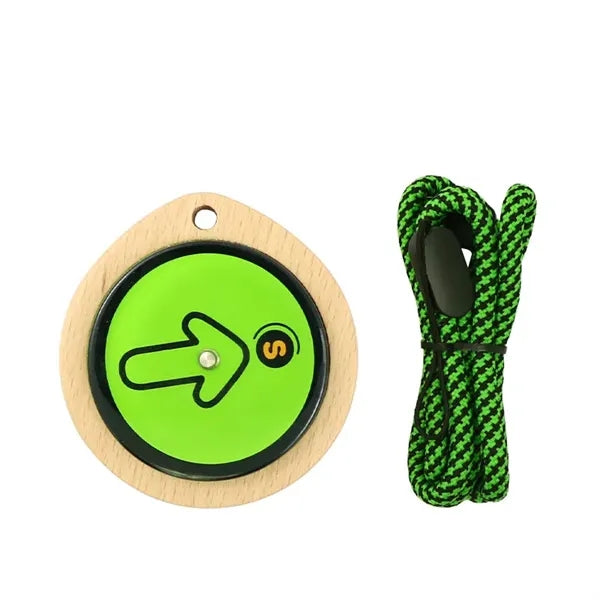 Wooden Compass with Durable Nylon Lanyard