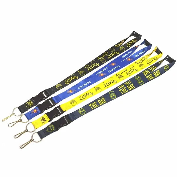 3/4" Polyester Detachable Buckles Heat Transfer Lanyards