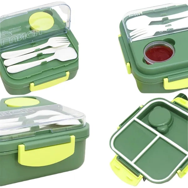 Square Portable Compartment Lunch Box