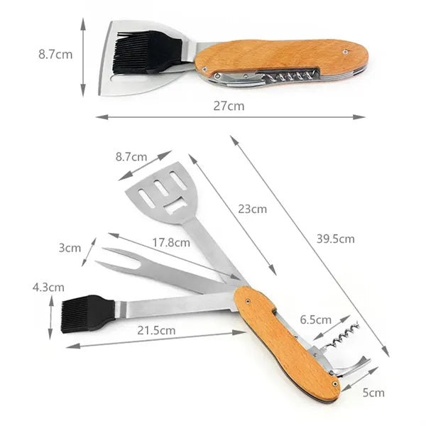 6-in-1 Multitool BBQ BarbecueGrill Accessories with Bag