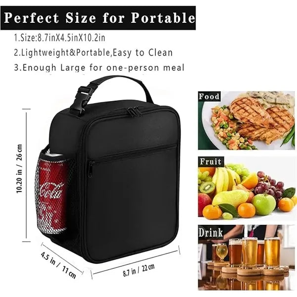 Insulated Small LunchBox,8.7x4.5x10.2 inches